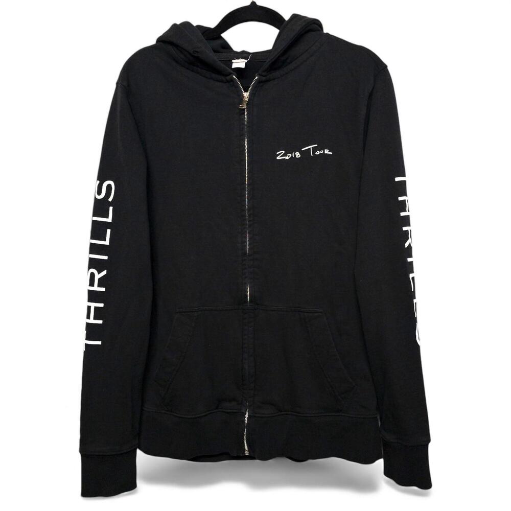 Sam Smith‎ 2018 Thrills Tour Black Full Zip Hoodie Mens Size L